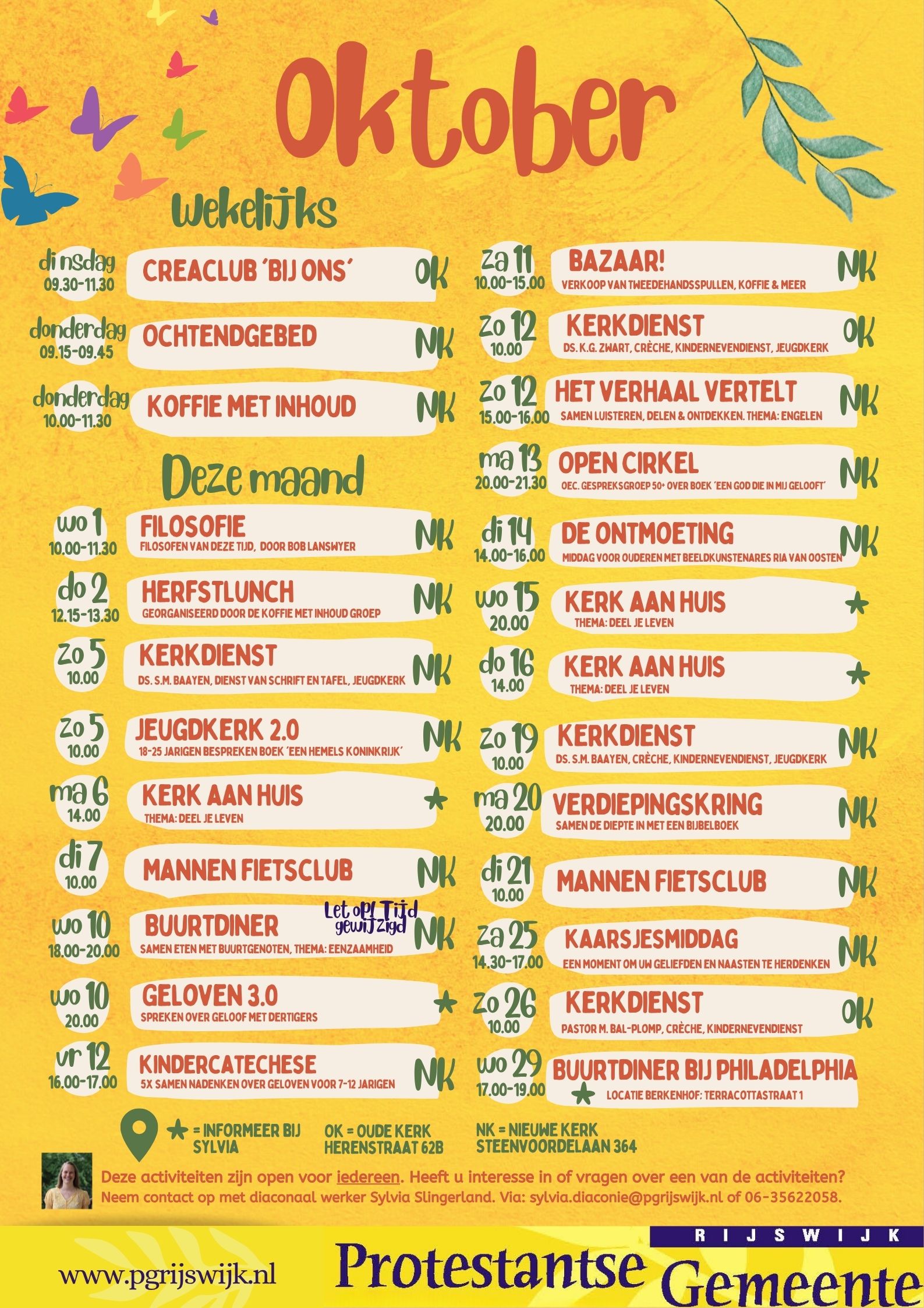 Activiteitenposter oktober 2025