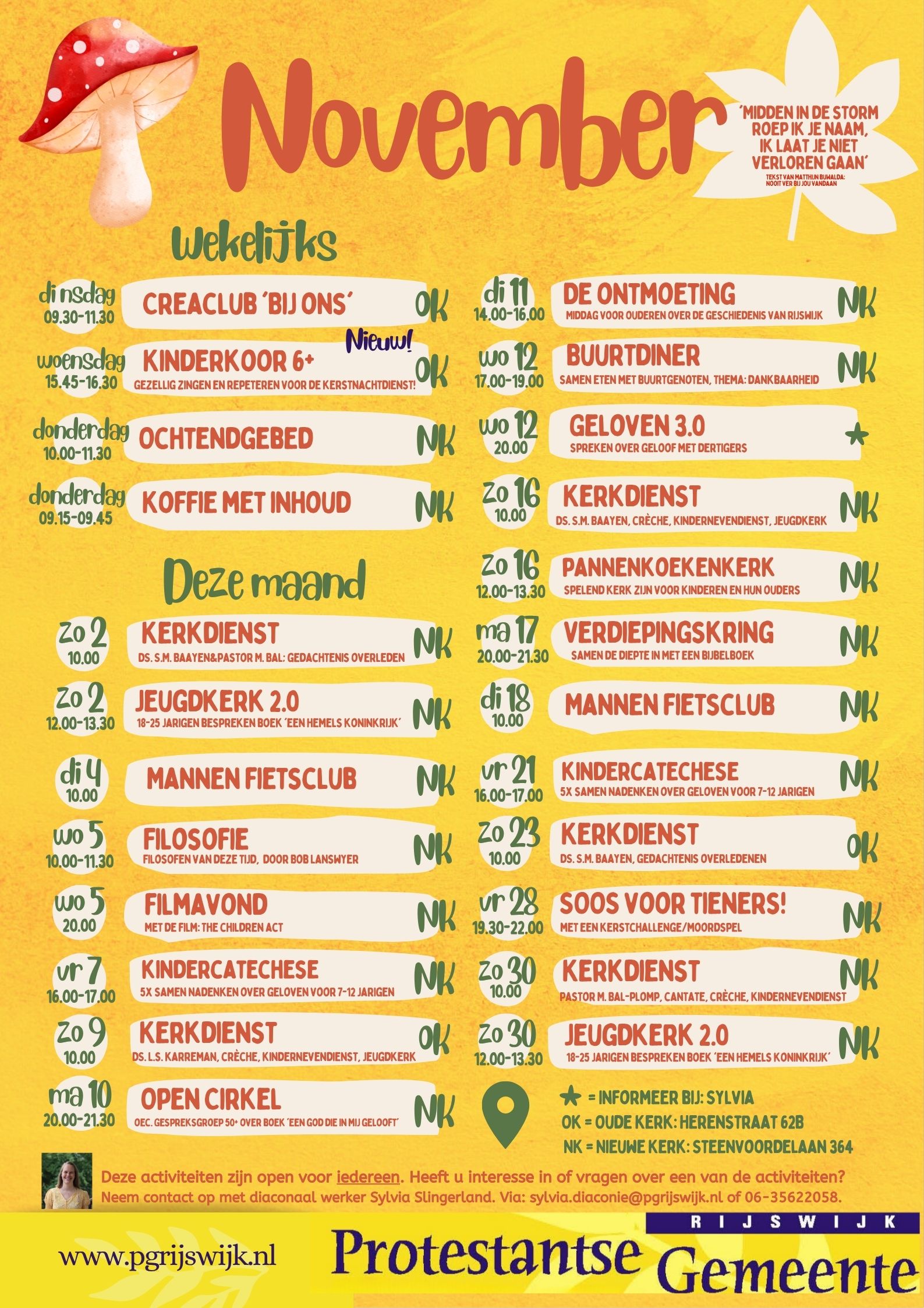 Activiteitenposter november 2025