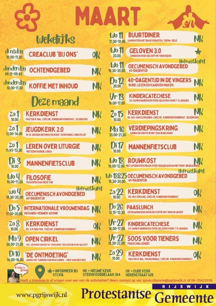 Activiteitenposter maart 2026
