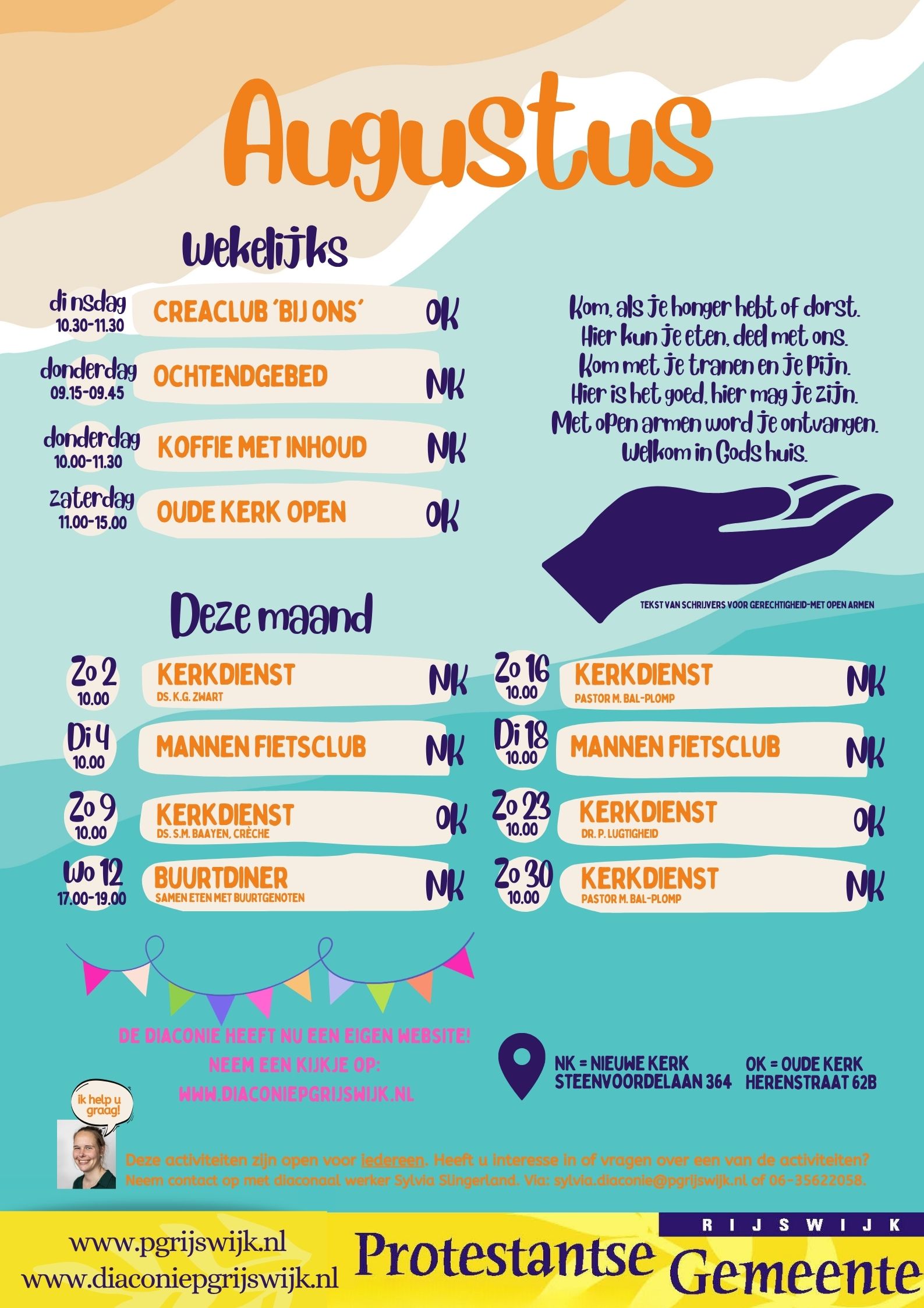 Activiteitenposter augustus 2026