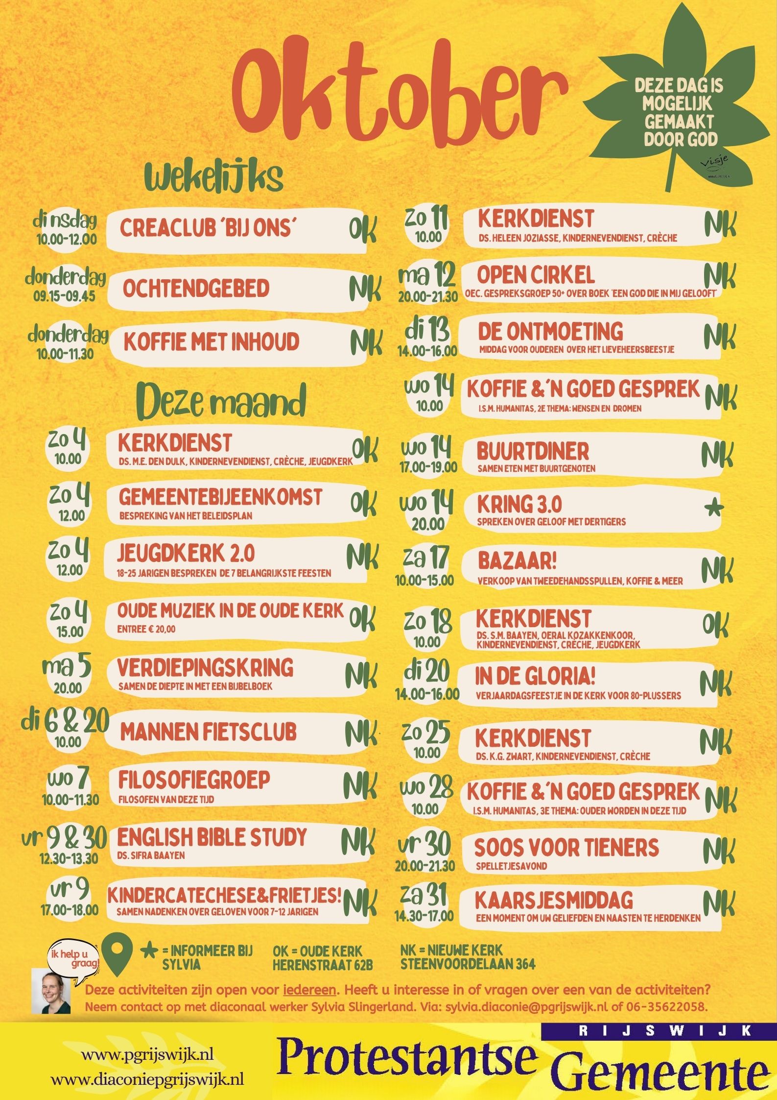 Activiteitenposter oktober 2026